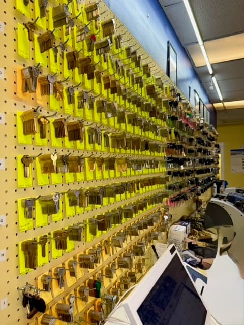 Key blanks for locksmith key cutting services at Okey Locksmith store