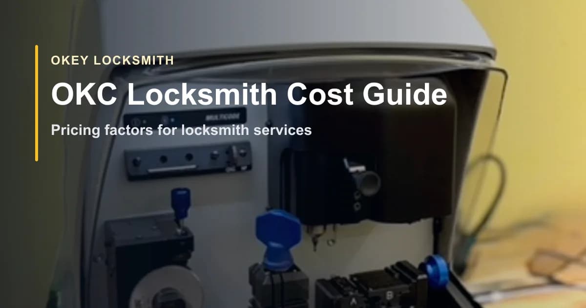 OKC locksmith cost guide showing quote factors for rekeys, car keys, lockouts, and service calls