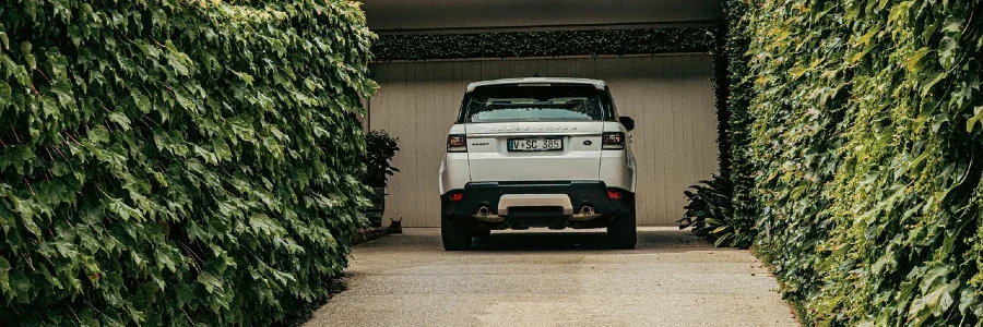 A secure garage or parking area