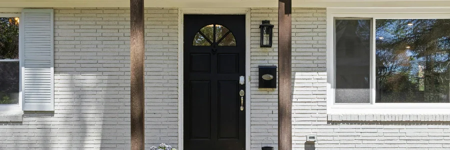 House with a wooden door