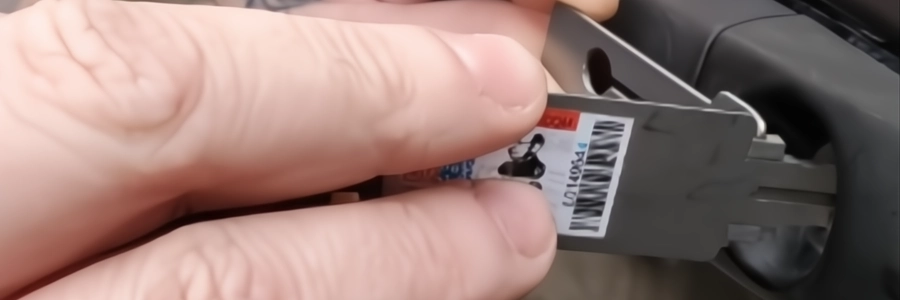 a professional picking a car door lock