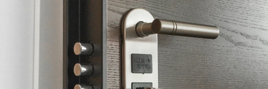 door with a lock
