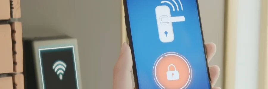 safe installation with phone and smart lock under registered trade name