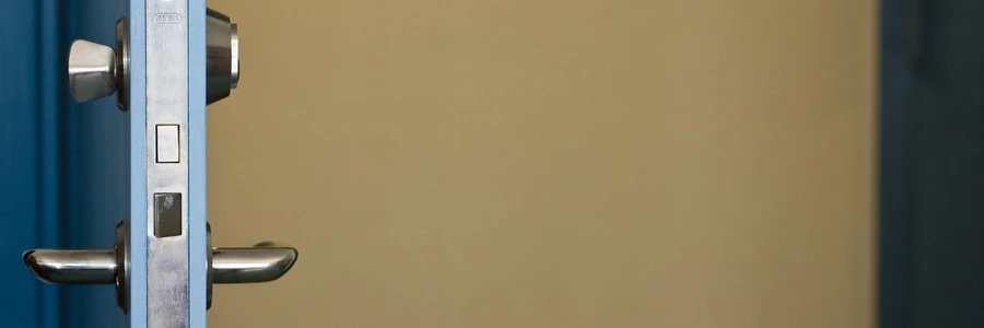 Chrome hardware door locks