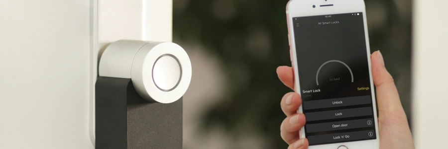 smart lock and phone